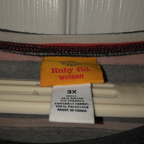 Ruby Rd. Striped swing top - Picture 2 of 4